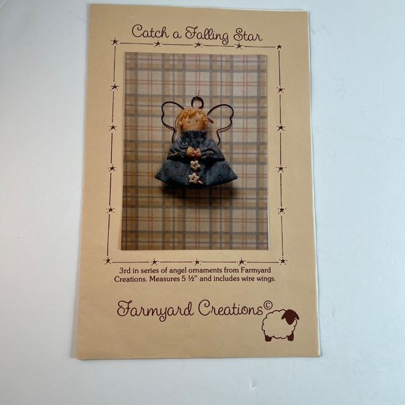 Catch a Falling Star Angel Ornament Pattern Metal Wings Farmyard Creations - Picture 3 of 9